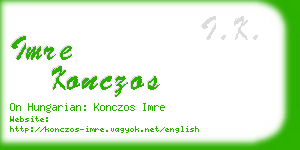 imre konczos business card